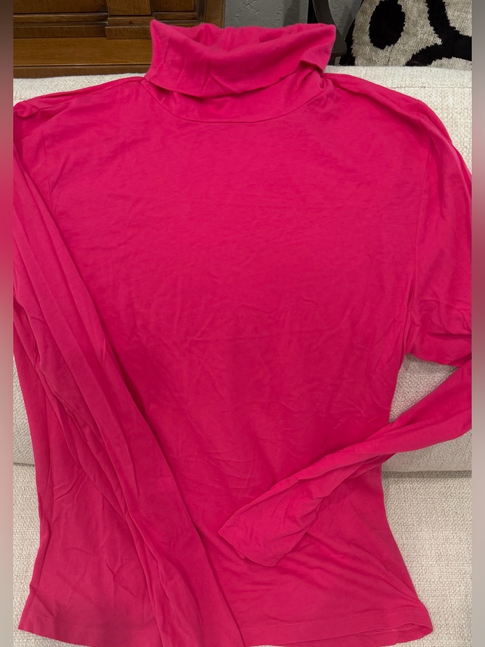 J.Crew Tissue weight Turtleneck Long Sleeve Top Pink XL